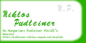 miklos pudleiner business card